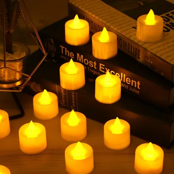 

Battery Candle 24PCS Electronic LED Tea Light Candles Realistic Battery-Powered Flameless Candles Party Wedding Festival Decor