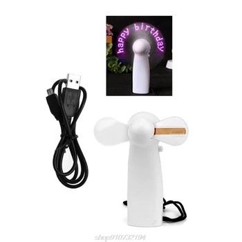 

Portable Handheld Cooling Fan Colorful LED Mini Light Battery Power With Strap N06 20 Dropshipping