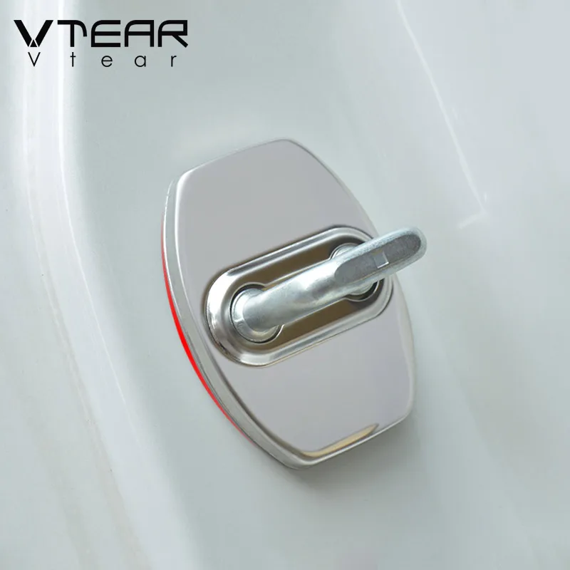 Vtear car door lock cover Anti-scratch decoration exterior accessories styling frame trim For Toyota LAND CRUISER 200 2020 parts