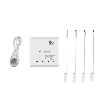 

6 In 1 Battery Charger Remote Controller Camera Drone Multi Ports Rapid Tool With Power Cable Charging Hub USB For Mavic Air 2