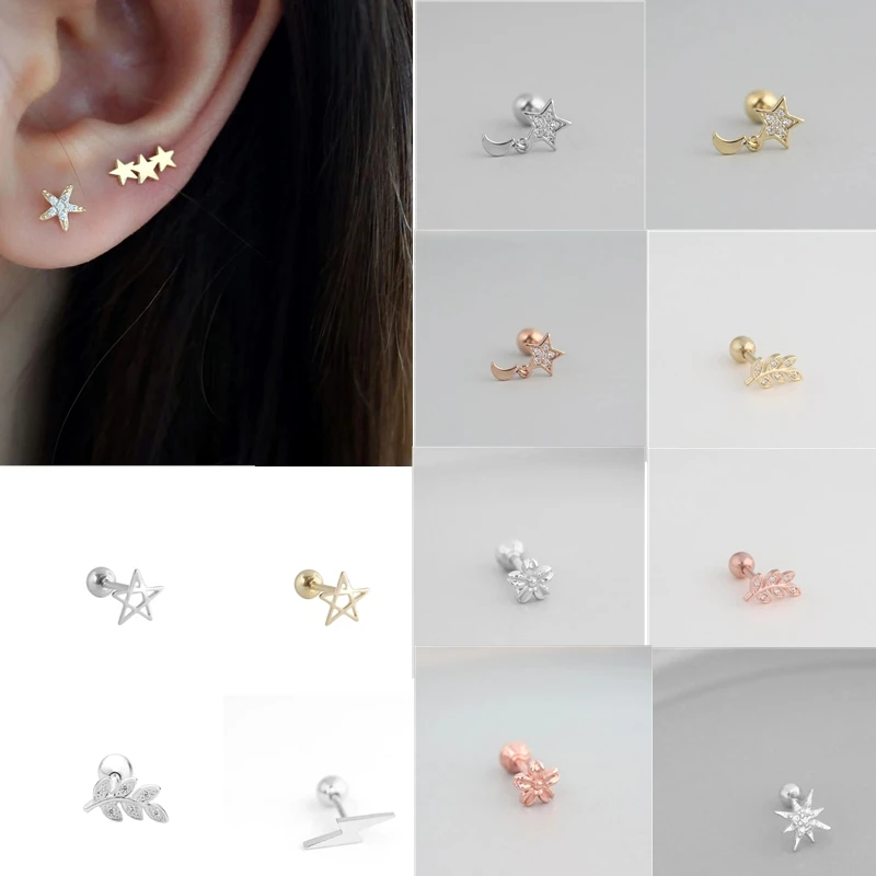 Fashion 925 Sterling Argent Massif Bijoux 2 Cercle Dangle Boucles d/'oreilles pour femmes E322