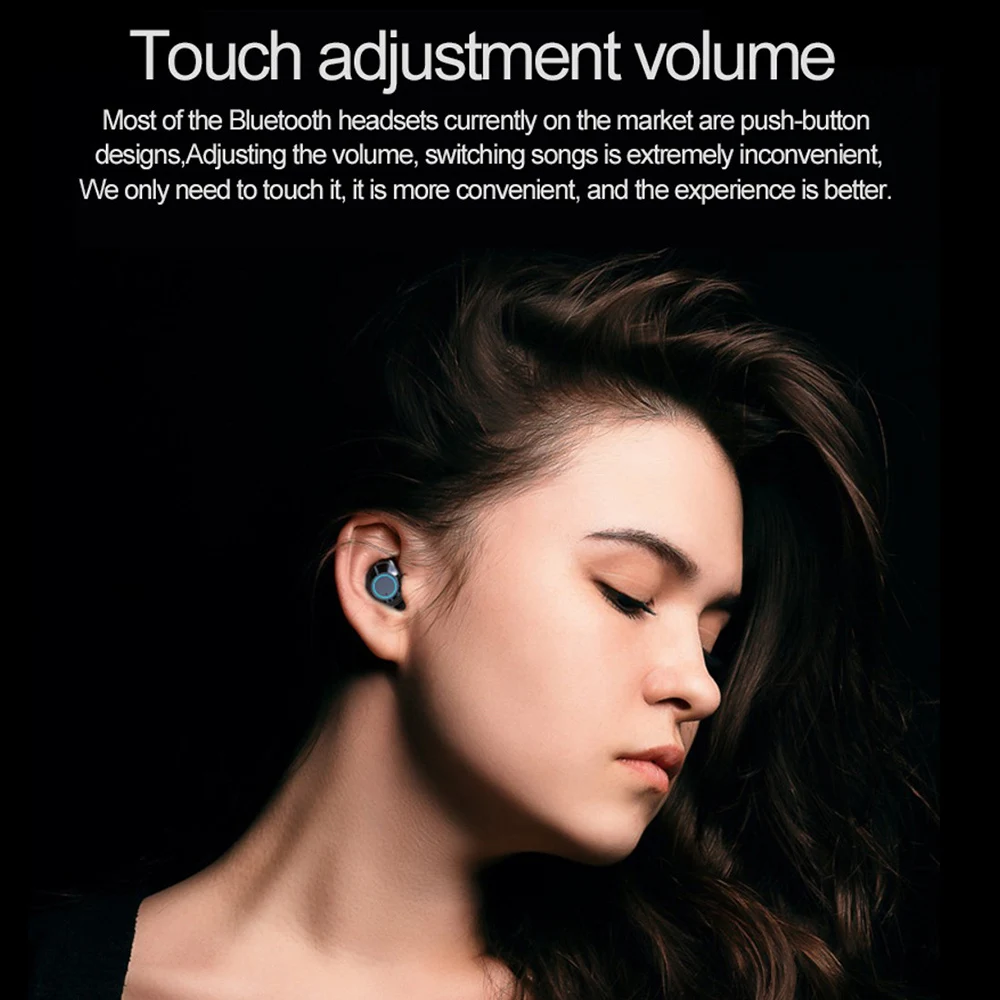 G02 TWS Wireless Earphone IPX7 Waterproof 5.0 Bluetooth Headphone Touch Control Digital Display Sport Headsets With Charger Box
