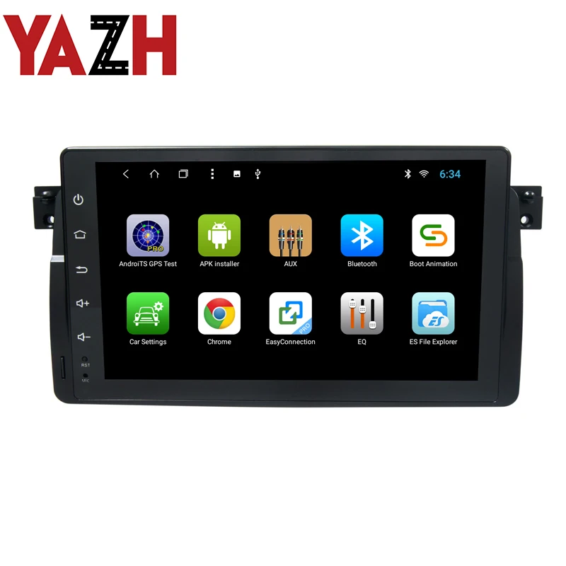 YAZH 1 Din Автомобильный мультимедийный dvd gps навигатор 8 ядер для BMW E46 9 дюймов full touch