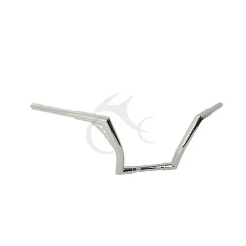 1-1/" 10" Rise широкий руль для мотоцикла руль для Harley FLST FXST Sportster XL 883 1200 Custom FLST FXST черный хром - Цвет: Chrome