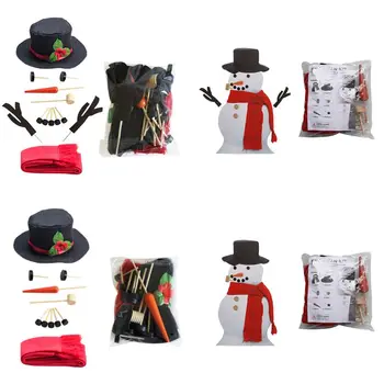 

Assemble Christmas snowman dress up suit Christmas Holiday Decorations Gift