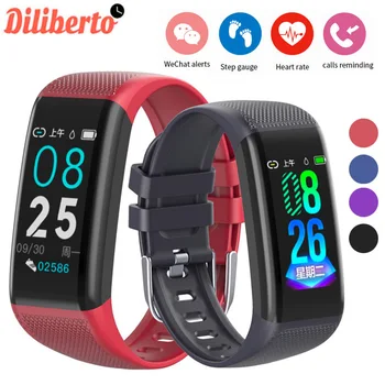 

Diliberto 1.14 Inch Watch C20 IP67 Waterproof Smart Watch IPS Touch Screen Heart Rate Blood Pressure Sports Recorder Bracelet