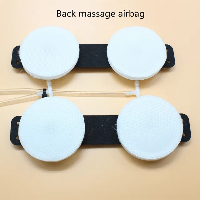 Car Massage Pillow Neck Back Vibration 4 Bladder Pressure Massager 2 Airbag Inflatable Lumbar Support Cushion for Universal Car