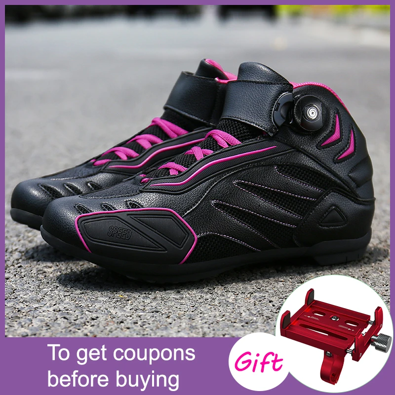 

2020 New Racing shoes Non-Locking Slip On Lover Shoes High Top DC Shoes Motorcycle shoes