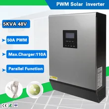 Off Grid Hybrid 5KV 48V Pure sinusoidale Inverter solare PWM Controller caricabatterie con funzione parallela Software di monitoraggio gratuito