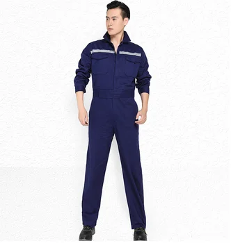 

100% Cotton Men's Working Coveralls Long Sleeve Reflective Jumpsuit Automobile Repairman and Mechanician working overall