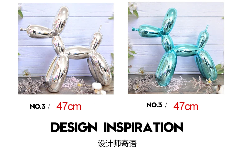 Jeff Koons большой шар собака скульптура произведения искусства современный контракт бытовой Настольный Декор Фигурки Животных Подарки