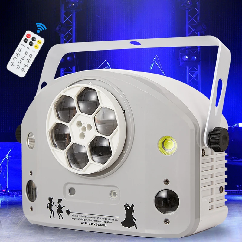 Dj Lights 6 Bee Eye Led Laser Pattern Strobe 4 In 1 Light Con Telecomando Fendinebbia Illuminazione Scenica Wedding Night Ktv Club