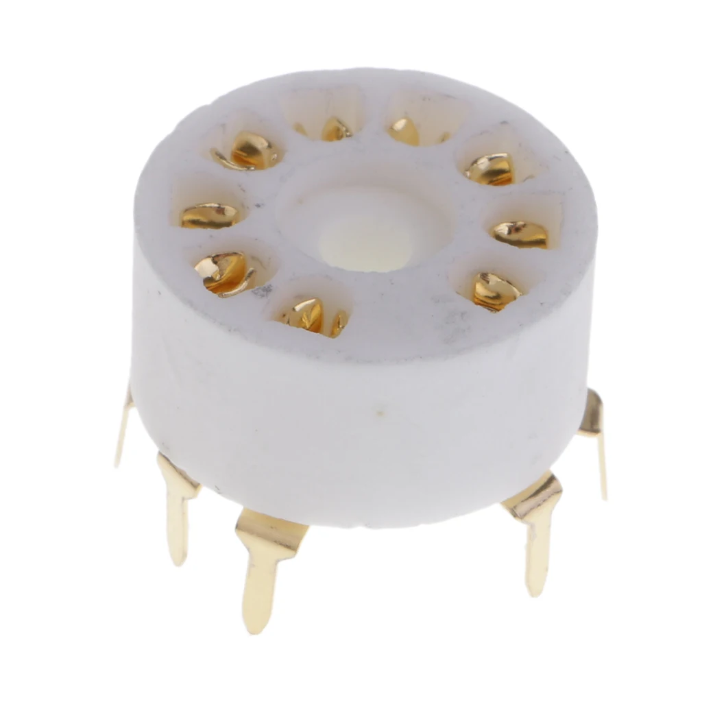 

9pin PCB Mounting Vacuum Tube Socket GZC9-A-G For 12AX7 12AU7 12AT7