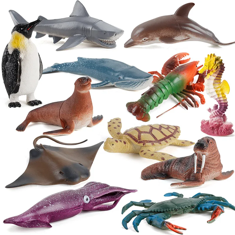 

Model Wild Animal Marine Organism Model Turtles Dolphin Underwater World Early Education Decoration Seabed Animal Set