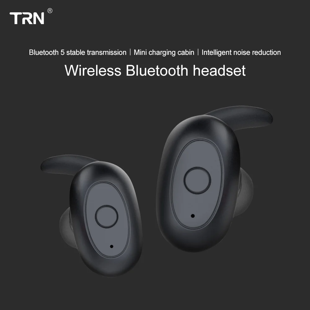 Абсолютно новые TRN T100 Беспроводные Bluetooth 5 0 мини зарядка кабина наушники HIFI