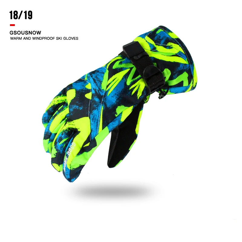 

GSOU SNOW Kids Snowboard Gloves Boys Girls Ski Gloves Warm Waterproof Wind Resistant Skiing Snowboarding Gloves Hands Protection