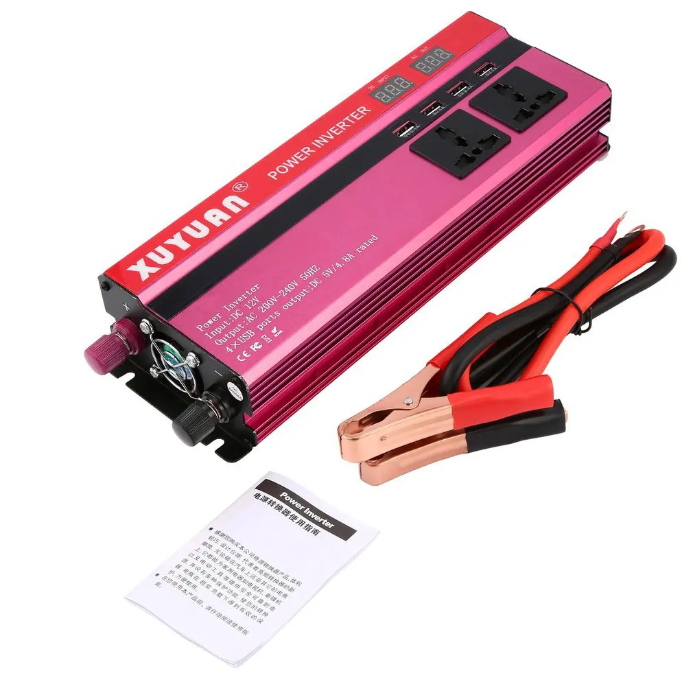 

Professional 6000W Solar Power Inverter DC 12V to AC 220V LED Display Car Sine Wave Converter for Household Appliances