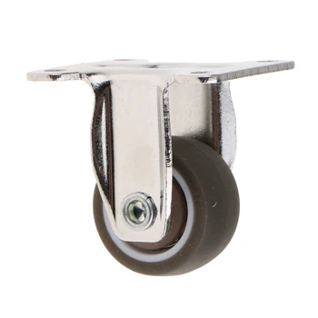 

Heavy Duty Fixed Rubber Wheel Plate Caster for Cart, Trolley, Furniture