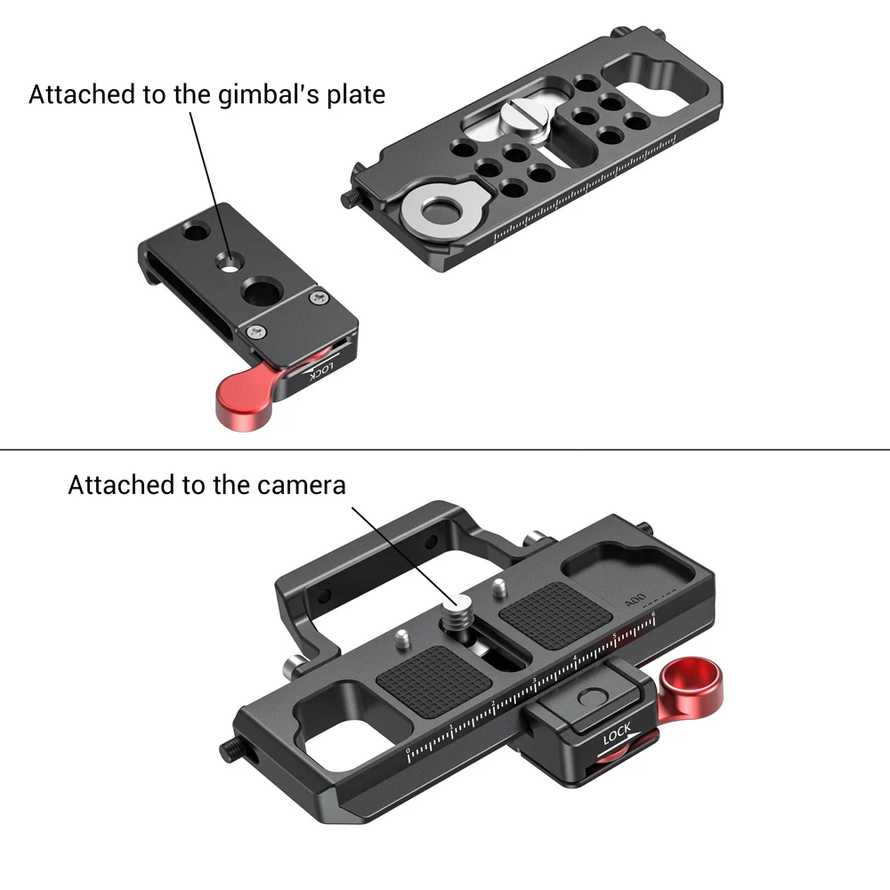  SmallRig DSLR Camera Quick Release Plate Offset Kit for BMPCC 4K & 6K & Ronin S Crane 2 Moza Air 2 