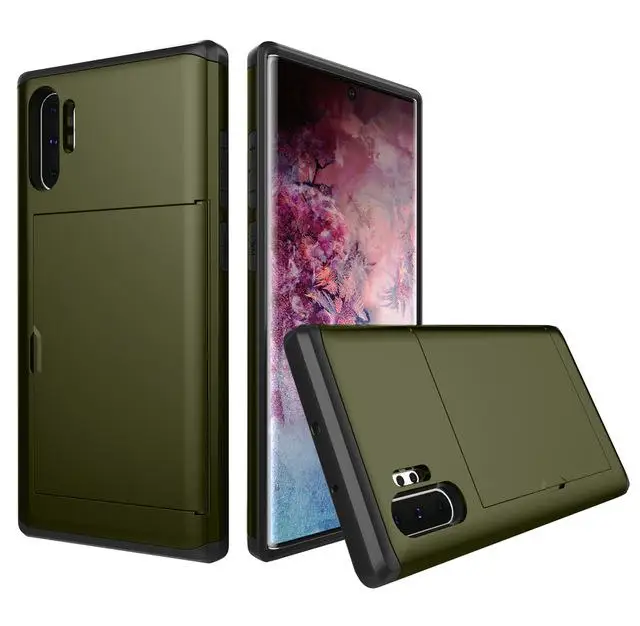 Army Green Для samsung Galaxy Note10+ 5G S10 5G S9 S8 Plus S10E S7 S6 Edge Plus защитный чехол-кошелек с отделениями для карт для samsung Note 10+ 5G - Цвет: Army Green