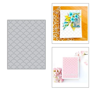 

2020 New Metal Cutting Dies Scrapbooking Lace Wave Pattern Background For Paper Making Embossing Frame Stencil Card Craft Stamp