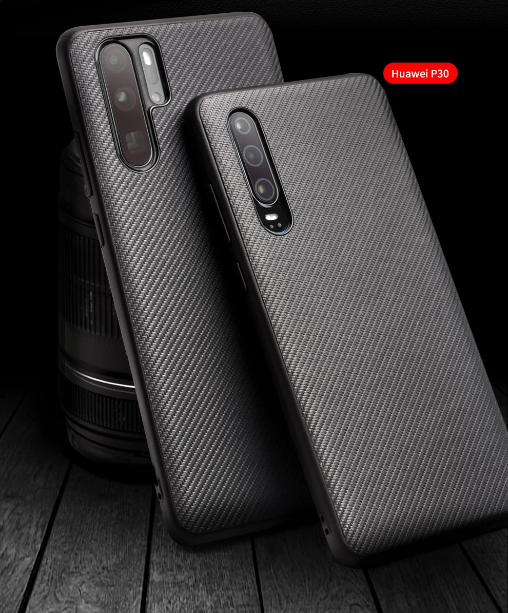 QIALINO чехол для телефона в деловом стиле из углеродного волокна для huawei P30 Pro, ультра тонкий чехол для huawei mate 20 X