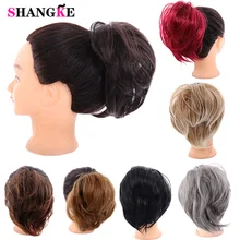 Синтетический взъерошенный гибкий пучок волос прямой пончик-шиньон грязные резинки обруч наращивание волос для женщин