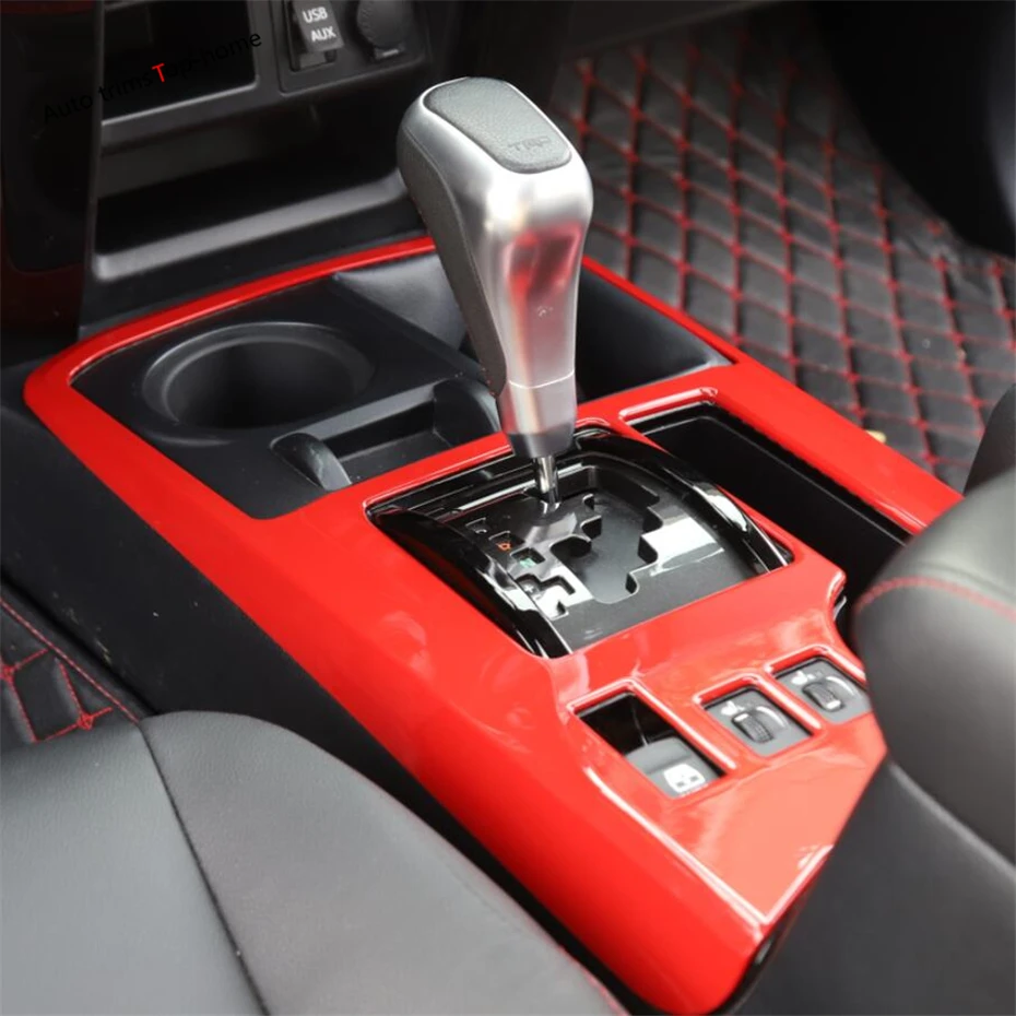 Yimaautotrims внутренние киоски Шестерни переключения Шестерни коробка переключения рамки накладка из АБС-пластика подходит для Toyota 4runner 2010- интерьер Молдинги