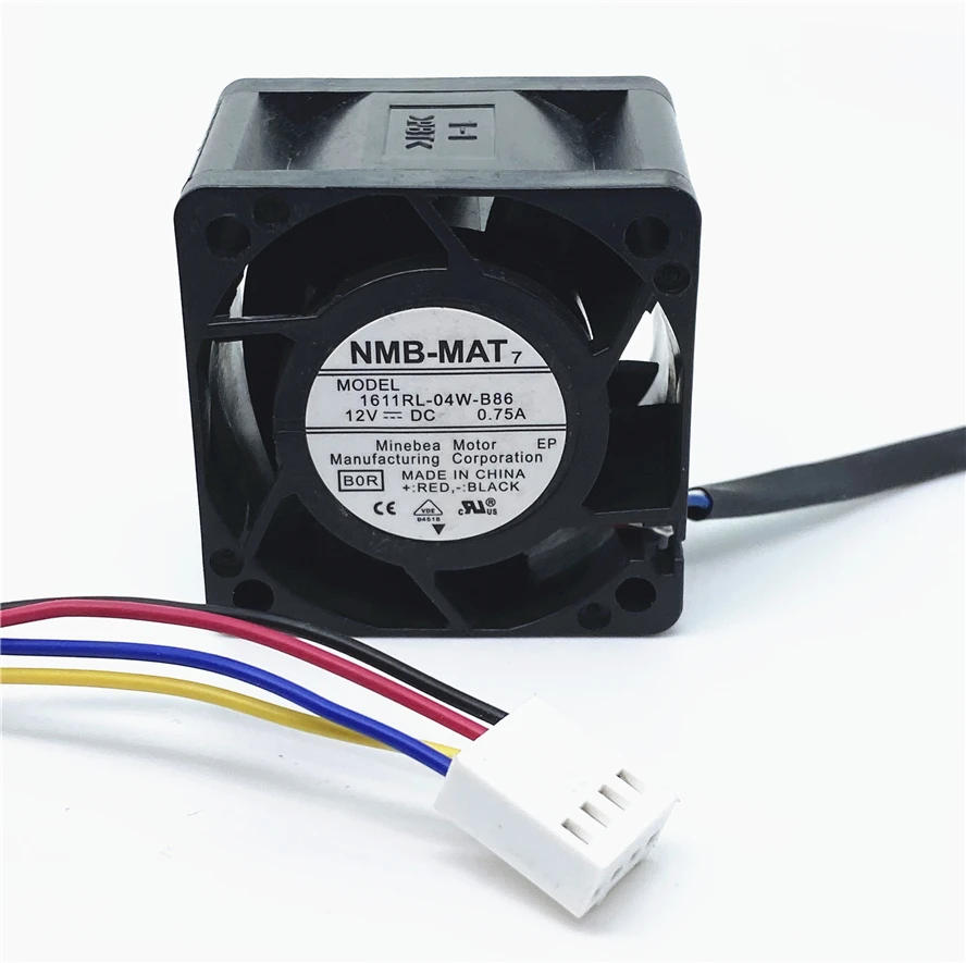 

NMB-MAT 12V 0.75A 1611RL-04W-B86 4028 40MM 4CM 40x40x28 mm 1U 2U Server Fan Big Power Cooling Fan 4pin