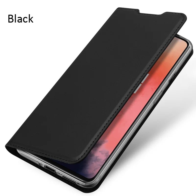 DUX DUCIS чехол для Oneplus 7 7T Pro книга флип кожаный бумажник Coque - Цвет: Black