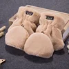 Cute female Thick Fingerless plush Touch screen Mittens Women Winter Warm Plus Velvet Flip Half Finger Computer Typing Glove H45 ► Photo 2/6