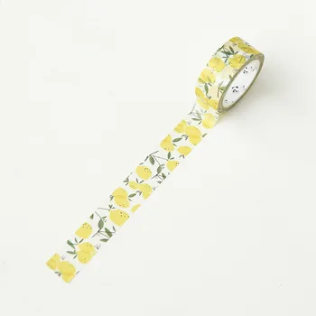 

1.5cm * 7M Summer Style Lemon Washi Paper Decorative Tape DIY Hand Account Diary Decoration