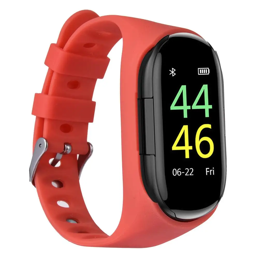 M1 новейший монитор сердечного ритма Смарт-часы Bluetooth наушники фитнес-трекер кровяное давление Smartwatch IOS - Цвет: Red