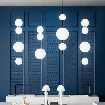 

Simple LED Pendant Lamps Restaurant Gourd Hanging Lights Cafe Bar Bedroom Kitchen Dining Room Glass Deco Fixtures YHJ020310