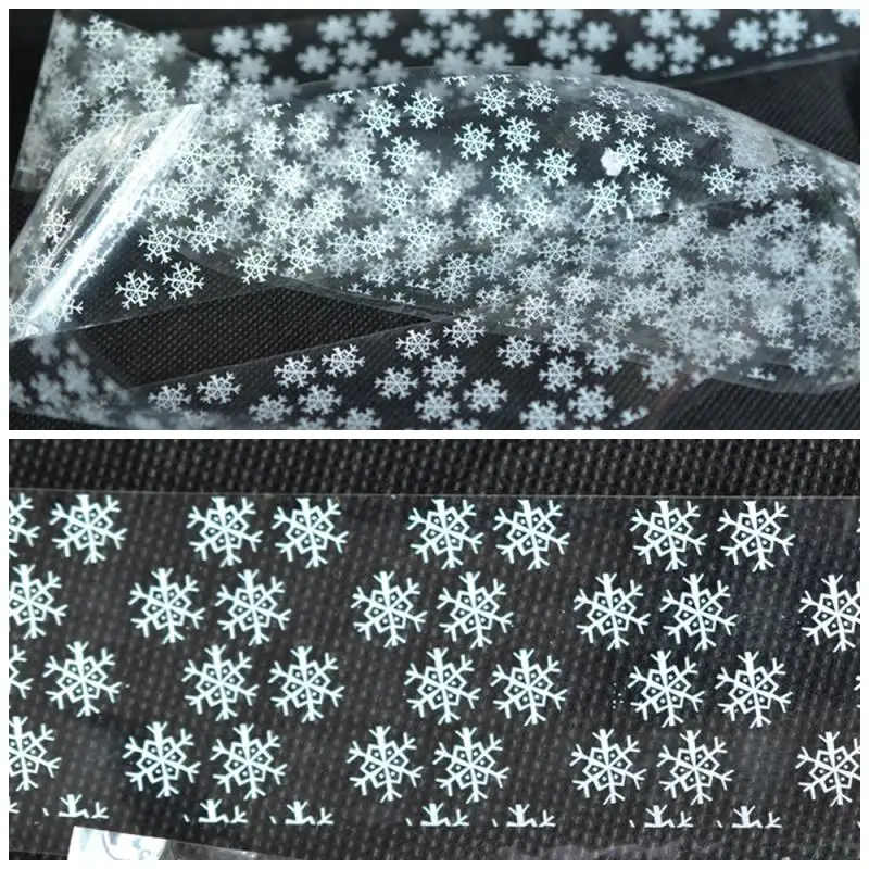 Рождественская Снежинка, наклейка для маникюра, аппликация, серебристо-белая Снежинка, дизайн, клей, советы для маникюра, украшения для ногтей