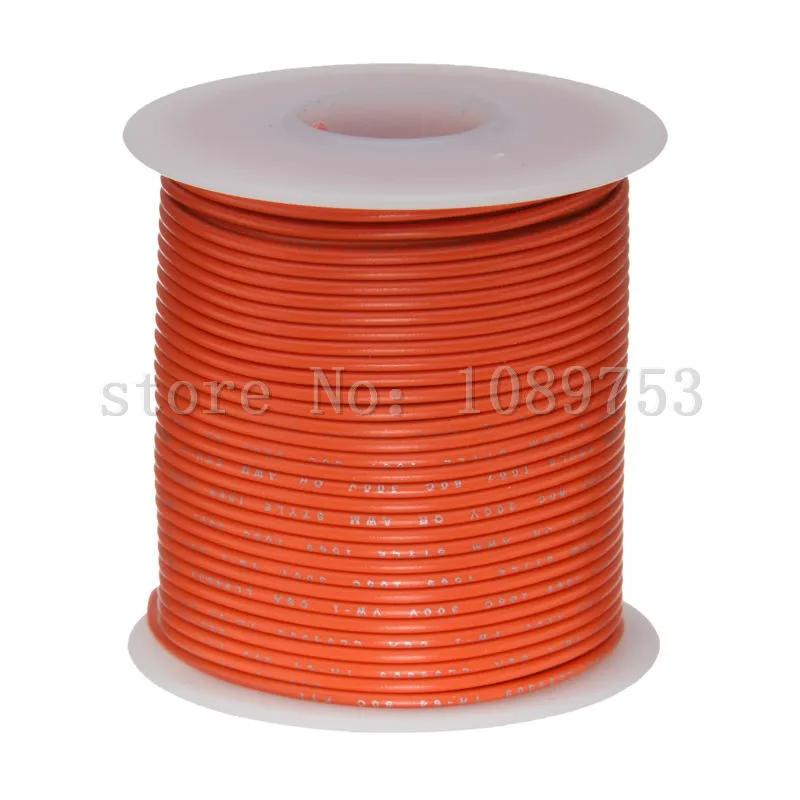 PVC 전자 와이어 전자 케이블, UL 인증 24, 30 미터, UL1007, 24awg, 1.4mm