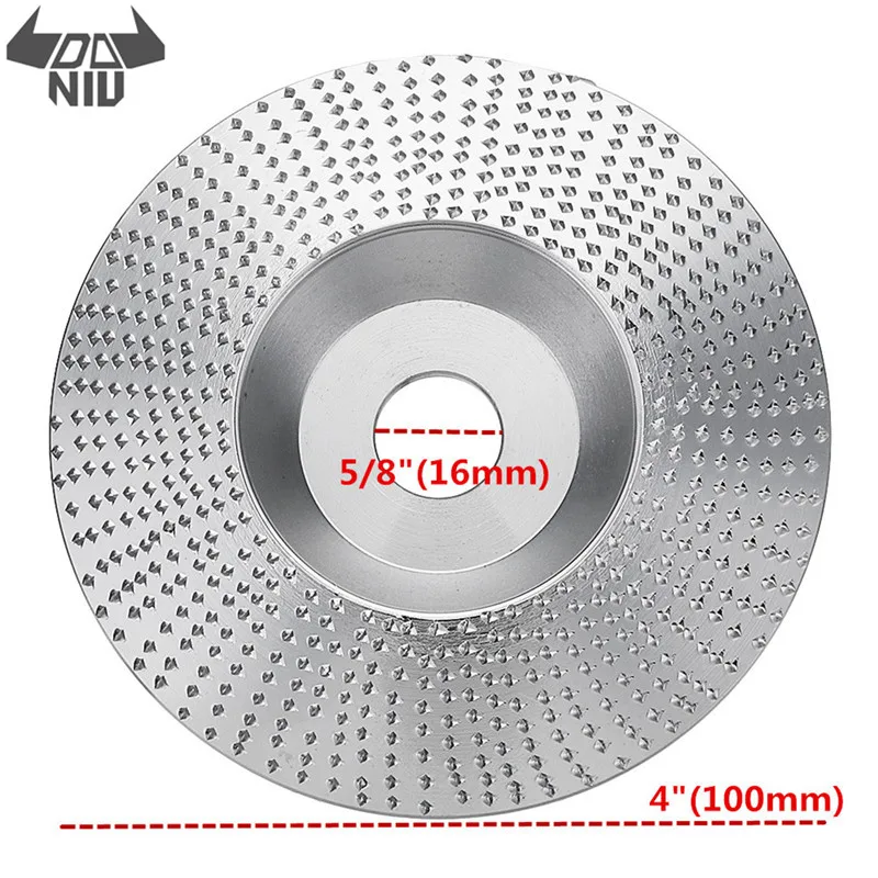 

DANIU 4 Inch Extreme Shaping Disc Tungsten Carbide Wood Sanding Carving Tool Abrasive Disc Tools for Angle Grinder