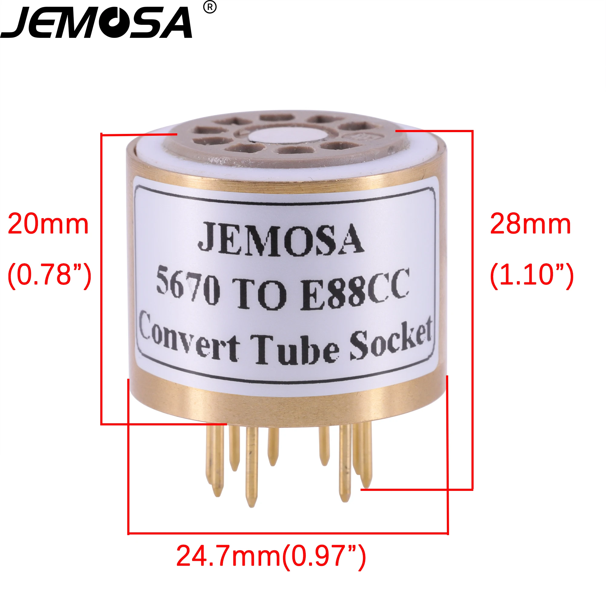 Diy Amplificador de Áudio Vacuum Tube Converter Adaptador de Soquete 396a 6n3 5670 Tube Top Ecc88 E88cc 6922 6dj8 1pc - Image 4