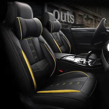 

Full Coverage Eco-leather auto seats covers PU Leather Car Seat Covers for geely atlas boyue emgrand x7 geeli emgrand ec7