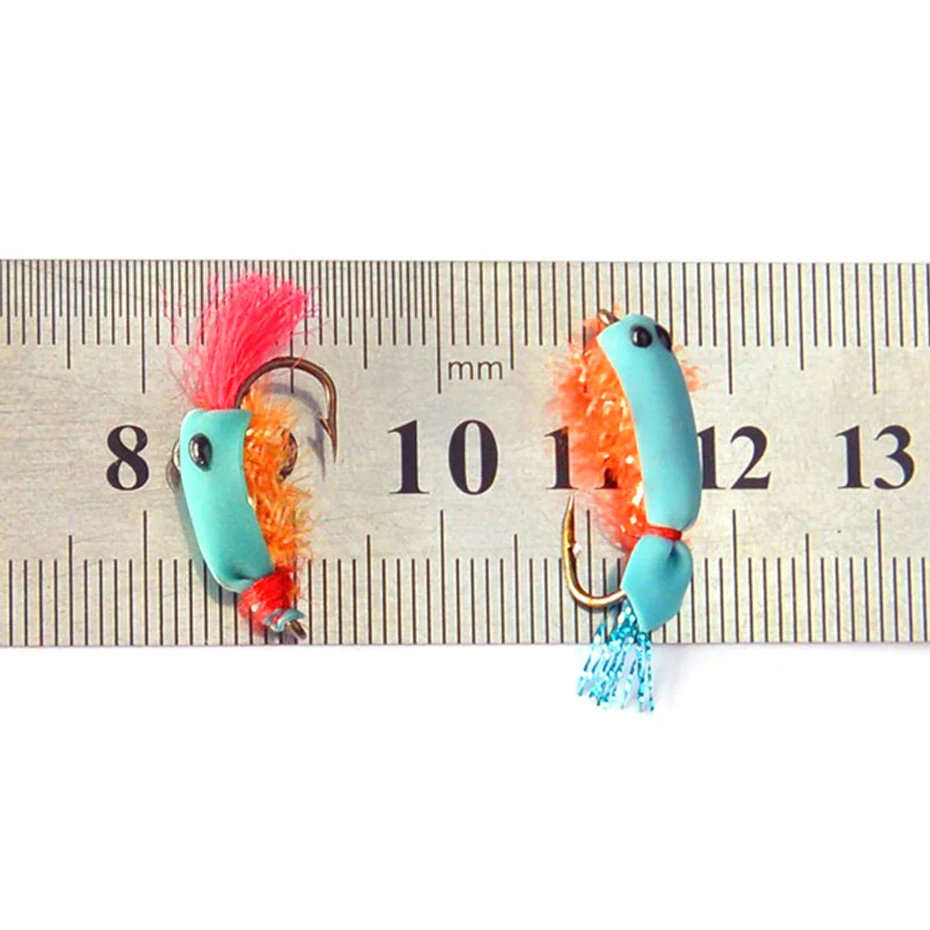 12pcs  Fishing Lures Shrimp Flies Trout Salmon Flies Artificial Insects Made Of High Quality High Carbon Steel And Feathers