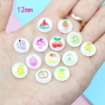 

30Pcs Cartoon Fruit Flatback Resin Cute Avocado Banana Lemon Cabochons Embellishments for Scrapbooking DIY Kid Hair Bows Center