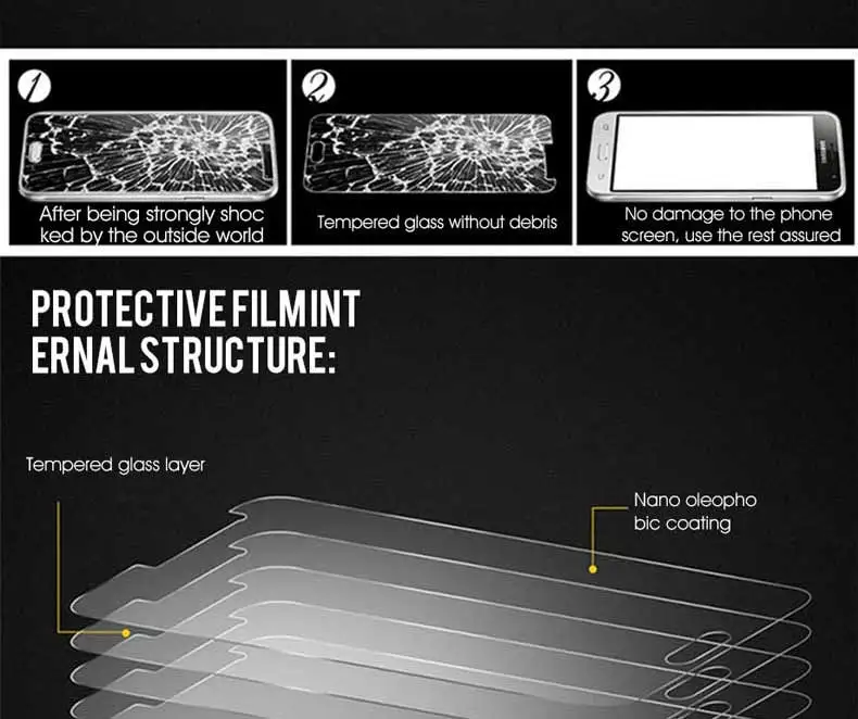 С уровнем твердости 9H защита Стекло на samsung Galaxy A3 A5 A7 J3 J5 J7 S7 телефон Экран протектор чехол с пленкой из закаленного стекла