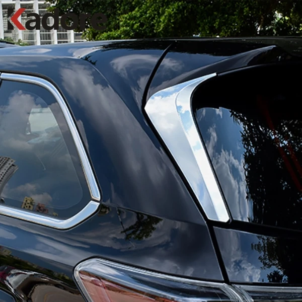 Для Toyota Highlander- хромированное покрытия, для заднего стекла крышка боковой двери хвост окна отделка полоса стикер автомобиль Стайлинг