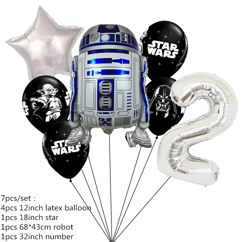 Star Wars Theme Birthday Tableware Set Tablecloth Napkins Birthday Party Table Cover Flags Plates Cups Decora Boys Kids Favors 