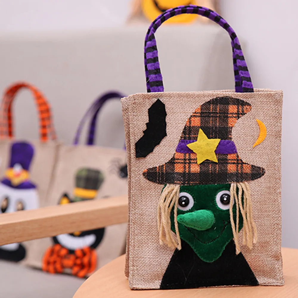 Halloween Cute Witches hanger storage basket Candy Bag Packaging Children Party Storage Bag Gift organizador de maquillaje