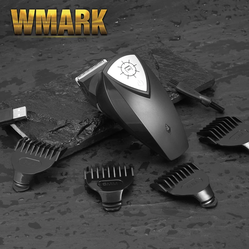 

WMARK Do-it-yourself Cordless Hair Clippers USB charge balding clipper with 4 guide comb use at home SELF-HAIRCUT KIT
