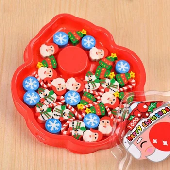 

Christmas Boxed Cartoon Eraser Student Children Rubber Learning Office Supplies