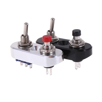 

1PCS Black Silver Color Motorbike Headlight Horn On/Off Button Control Switch Motorcycle Handlebar Switch