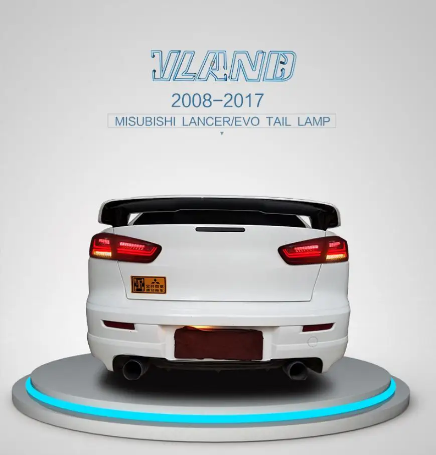 VLAND заводской автомобильный светильник для Lancer светодиодный задний светильник с Последовательный сигнал поворота 2008 2010 2012 Lancer EX задний фонарь