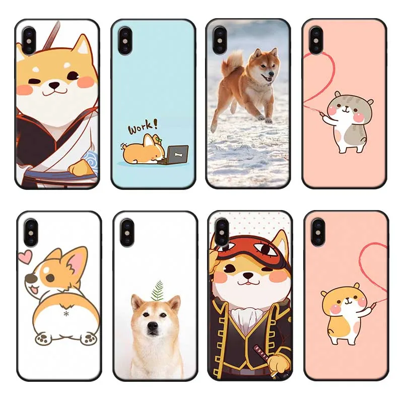 For iPhone X XS MAX XR 7 8 6 6S plus 5S SE Clear Soft Silicone Phone Case shiba inu cute |